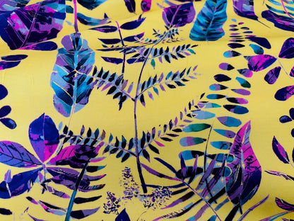 Viskose Florals Gelb