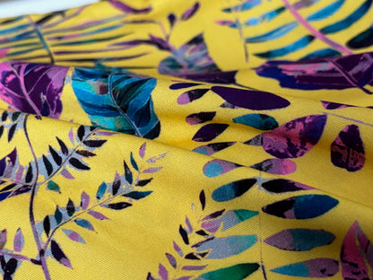 Viskose Florals Gelb