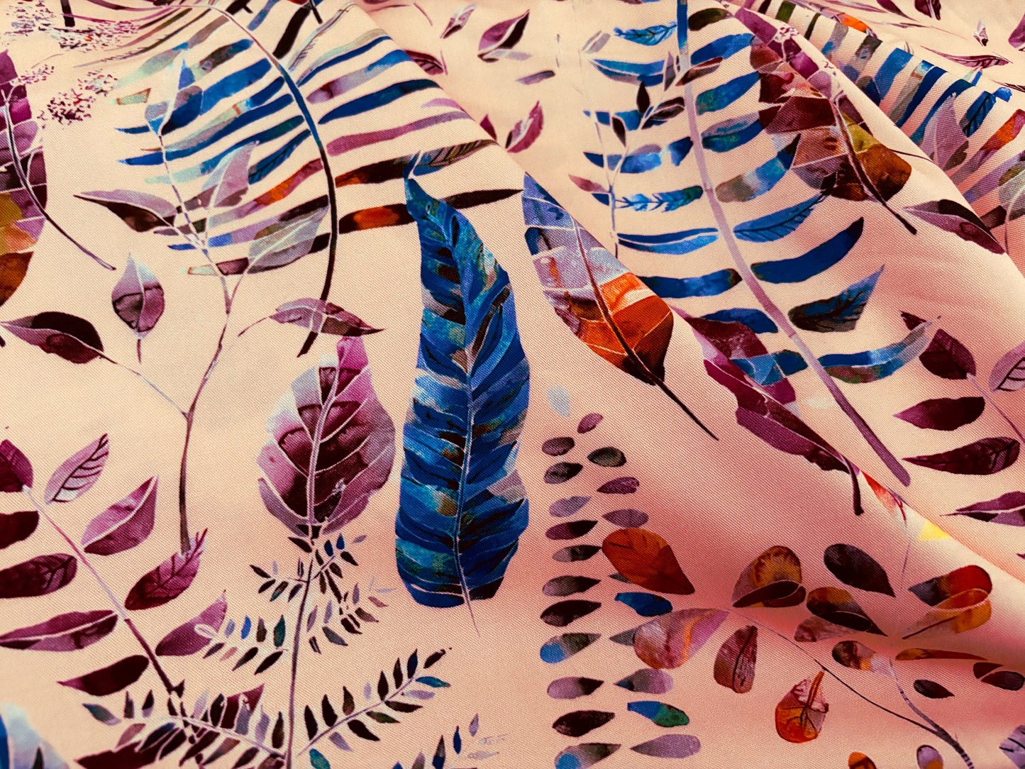 Viskose Florals Lachs