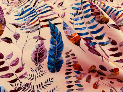 Viskose Florals Lachs