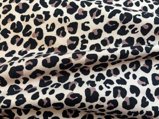 French Terry Leo Braun Animal Print