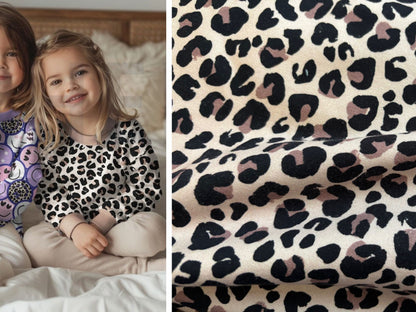 French Terry Leo Braun Animal Print