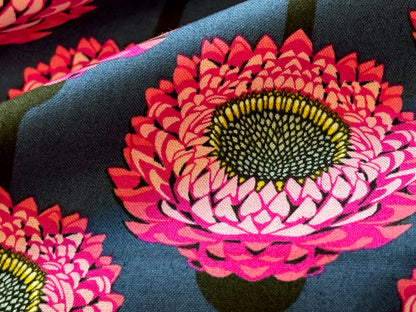 Baumwollstoff Iconic Blüten Pink