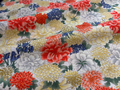 Baumwollstoff Blumenmeer mit Glitzer