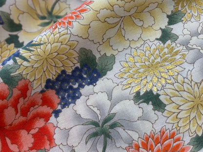 Baumwollstoff Blumenmeer mit Glitzer