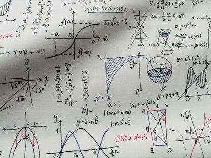 Baumwollstoff Formeln Weiß