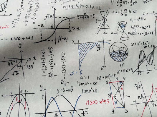Baumwollstoff Formeln Weiß