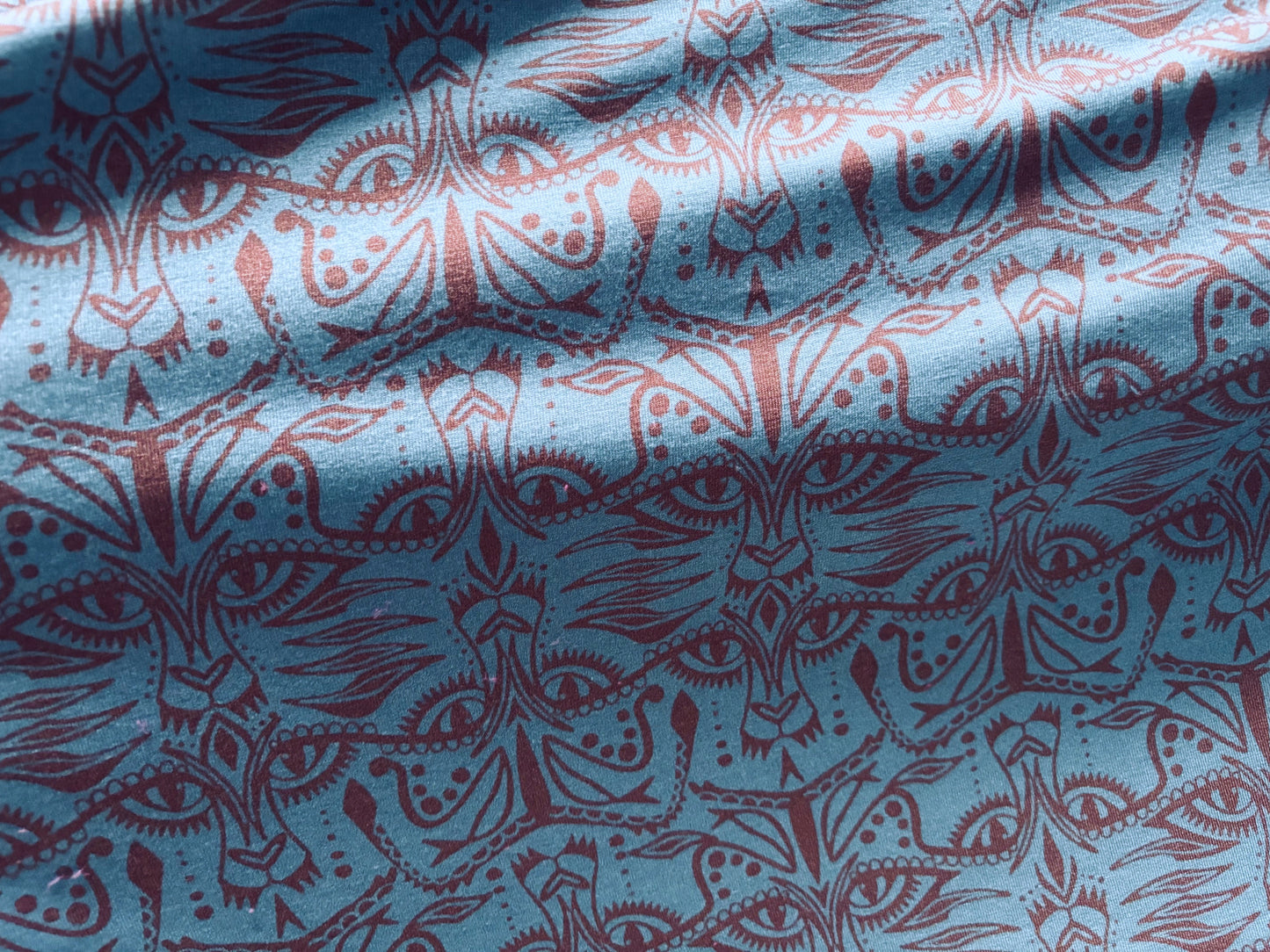 Viskosejersey Tigerelle Rauchblau