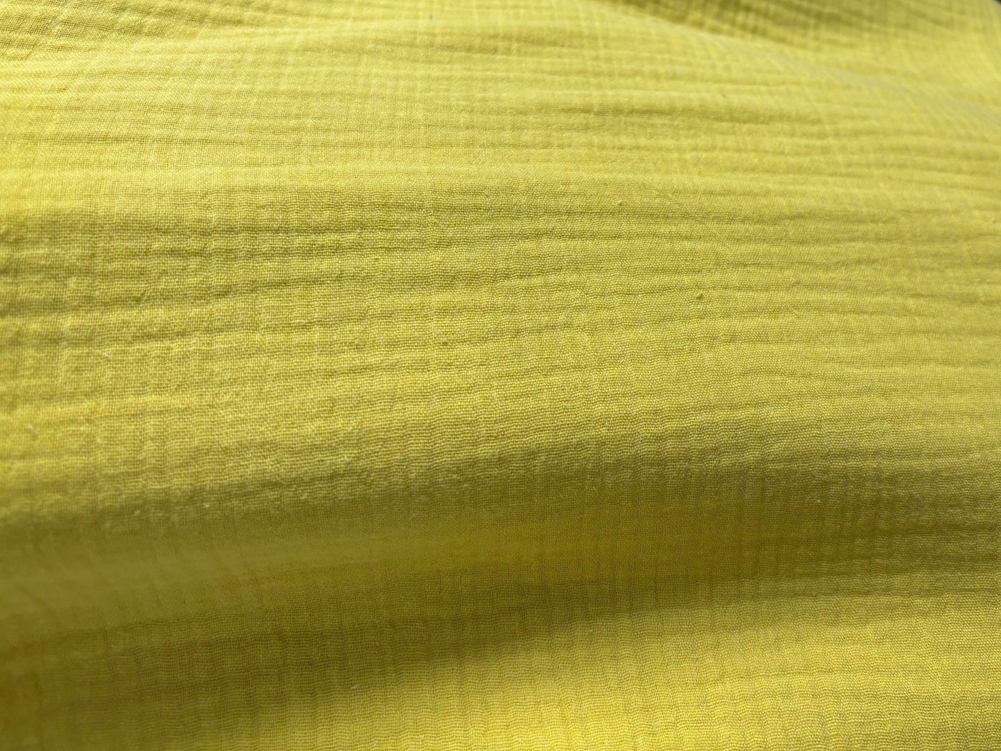 Musselin/Gauze Uni Banana Gelb