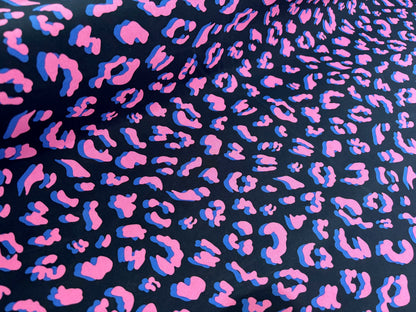 Beschichtete Baumwolle Leo Neon Pink