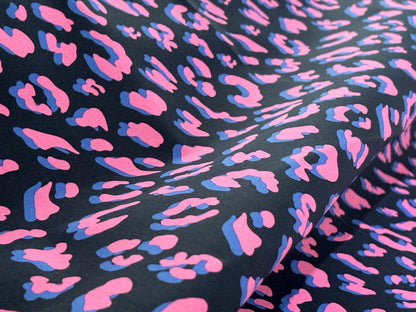 Beschichtete Baumwolle Leo Neon Pink