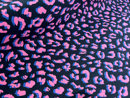 Beschichtete Baumwolle Leo Neon Pink Wachstuch