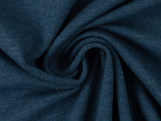 Sweatshirtstoff Petrolblau Melange