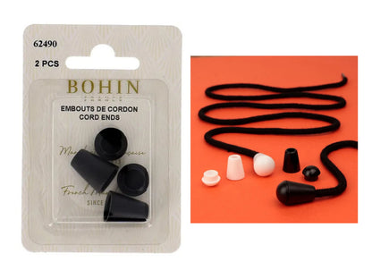 Kordelenden Schwarz 2 Stück