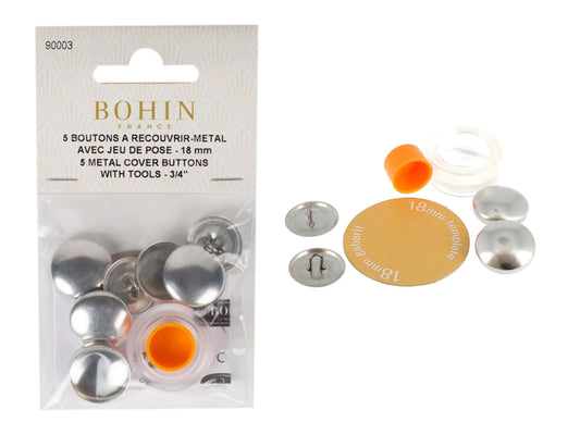 BOHIN Überziehbare Knöpfe 18 mm mit