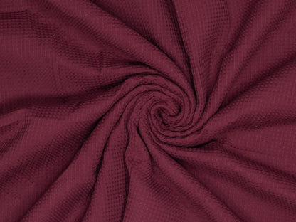 FIBRE MOOD Waffelpique Bordeaux