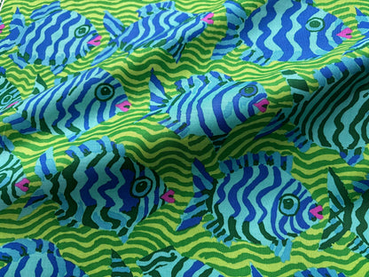 Baumwollstoff Minnows Fische