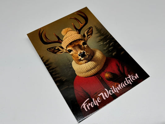 Postkarte Der Weihnachtshirsch