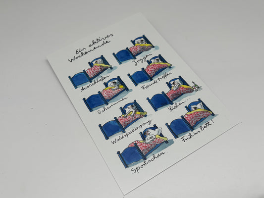 Postkarte Ein aktives Wochenende