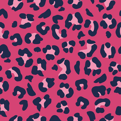 French Terry Leo Pink Animal Print