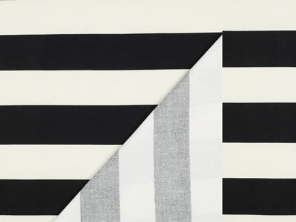 Canvas Blockstreifen Schwarz/Weiß