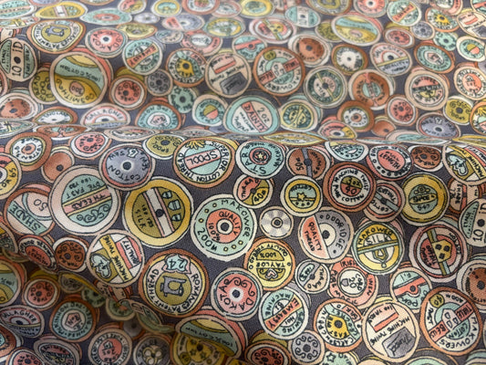 Baumwollstoff Atelier Spool Retro