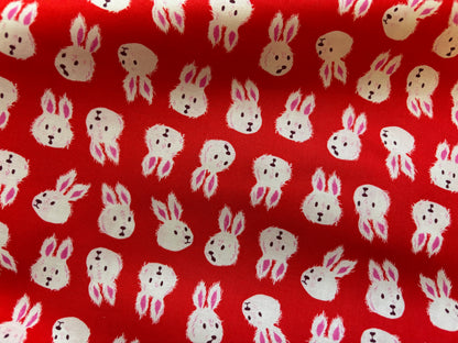 Baumwollstoff Hello Alice Hasen Rot