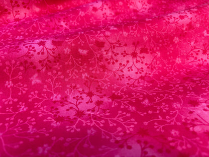 Baumwollstoff Zuckerrot Floral