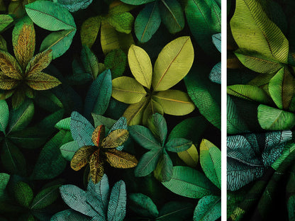 French Terry Pflanzen und Blätter