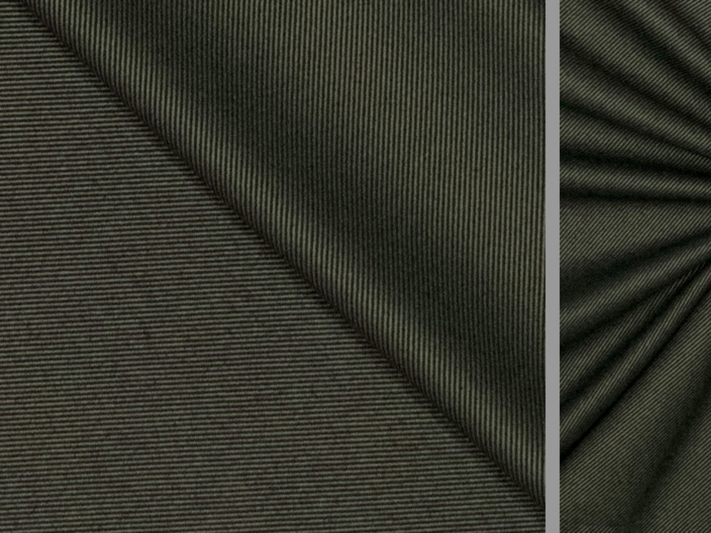 Bambusfaser Quergestreift Dunkles Olive