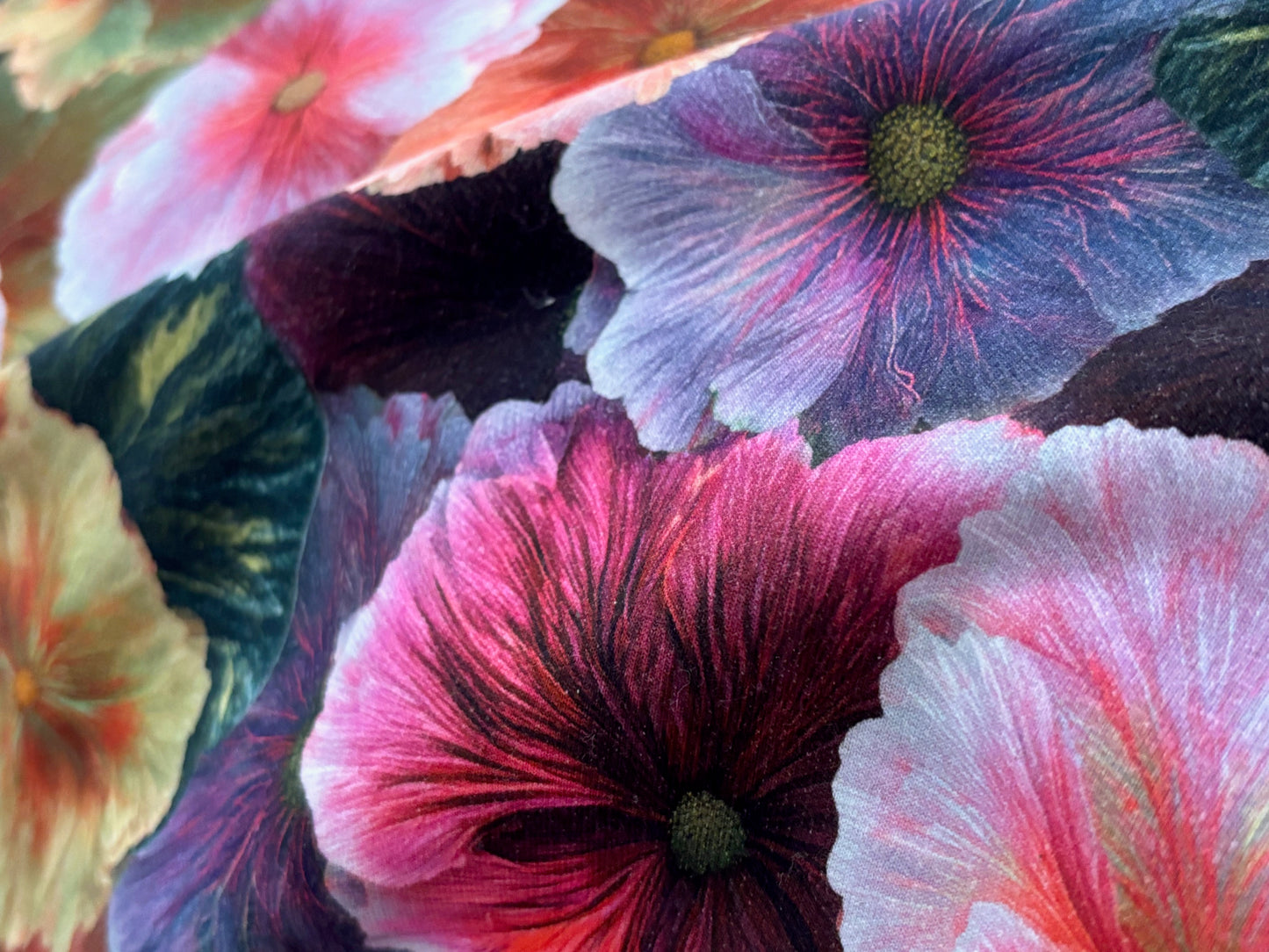 French Terry Flowers Digitaldruck