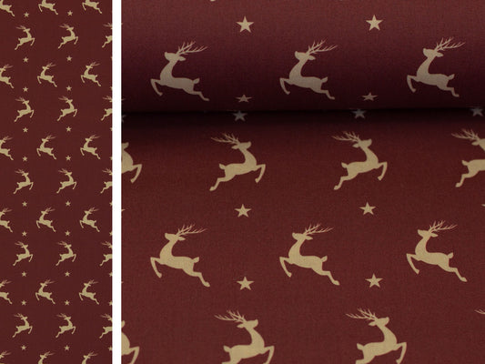 Weihnachtsstoff Björn Rentiere