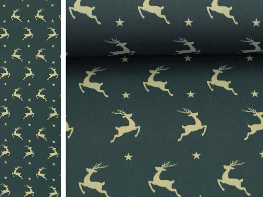 Weihnachtsstoff Björn Rentiere