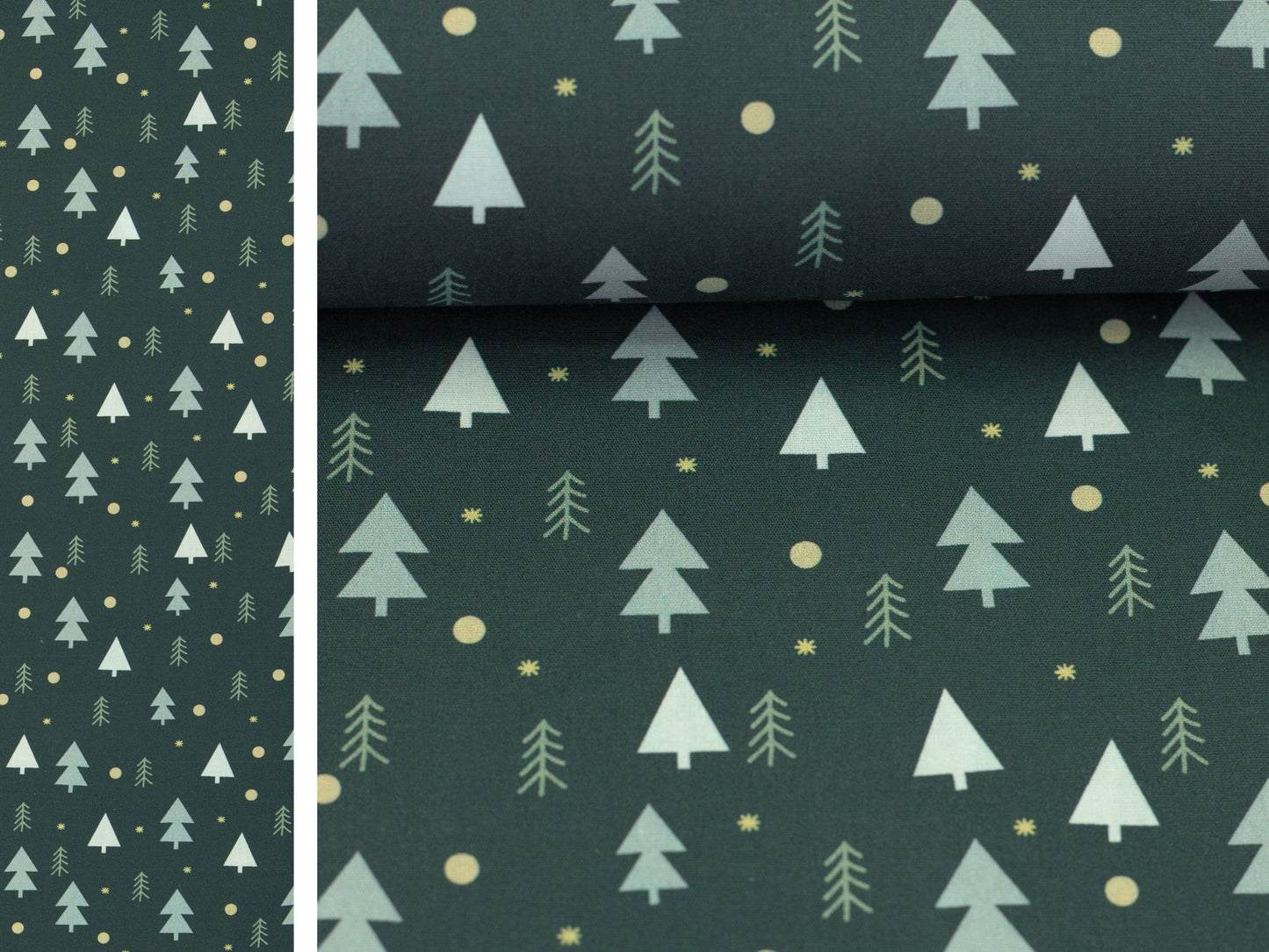 Weihnachtsstoff Björn Tannenbäume