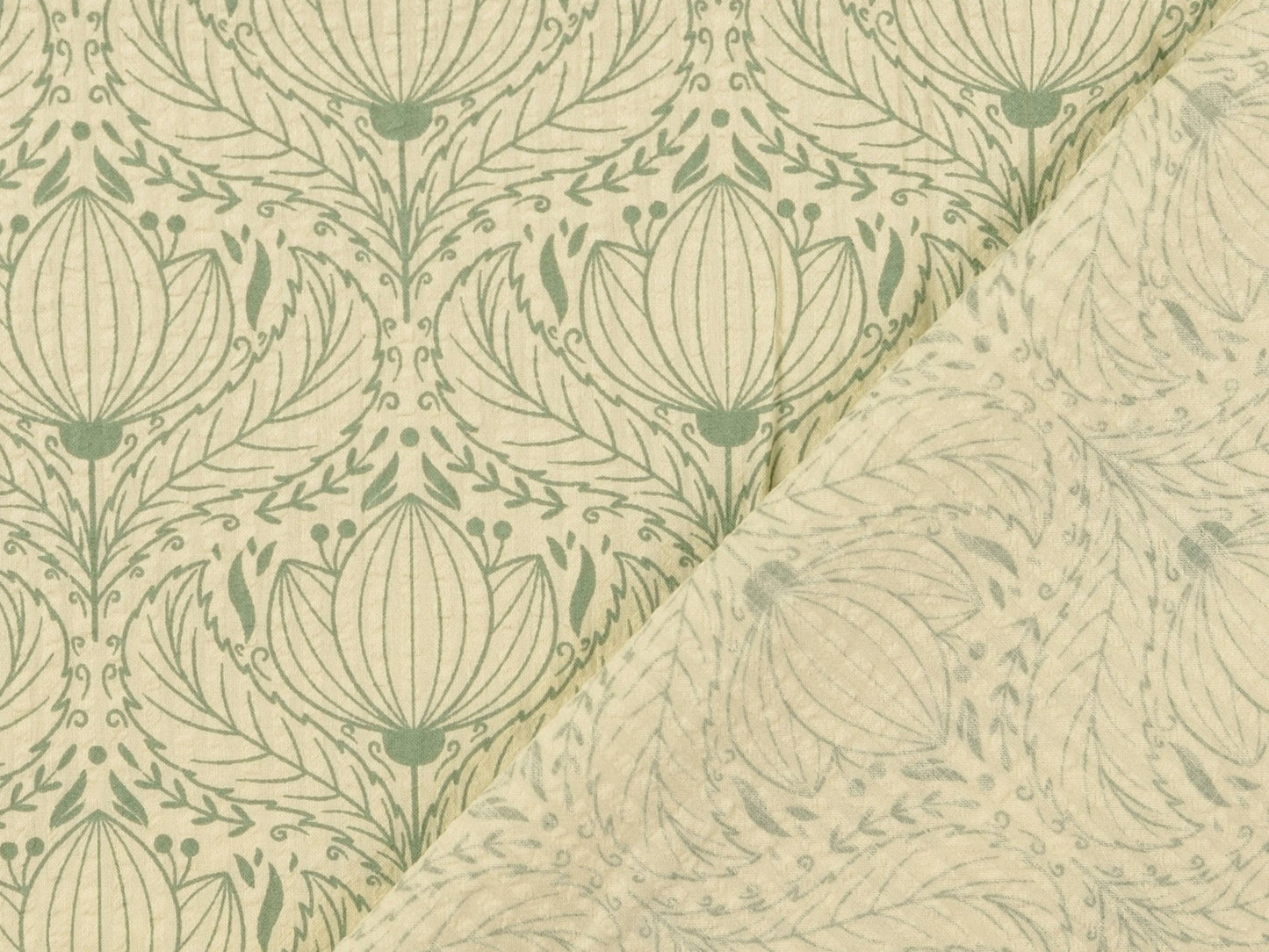 Seersucker Ornamente Olive