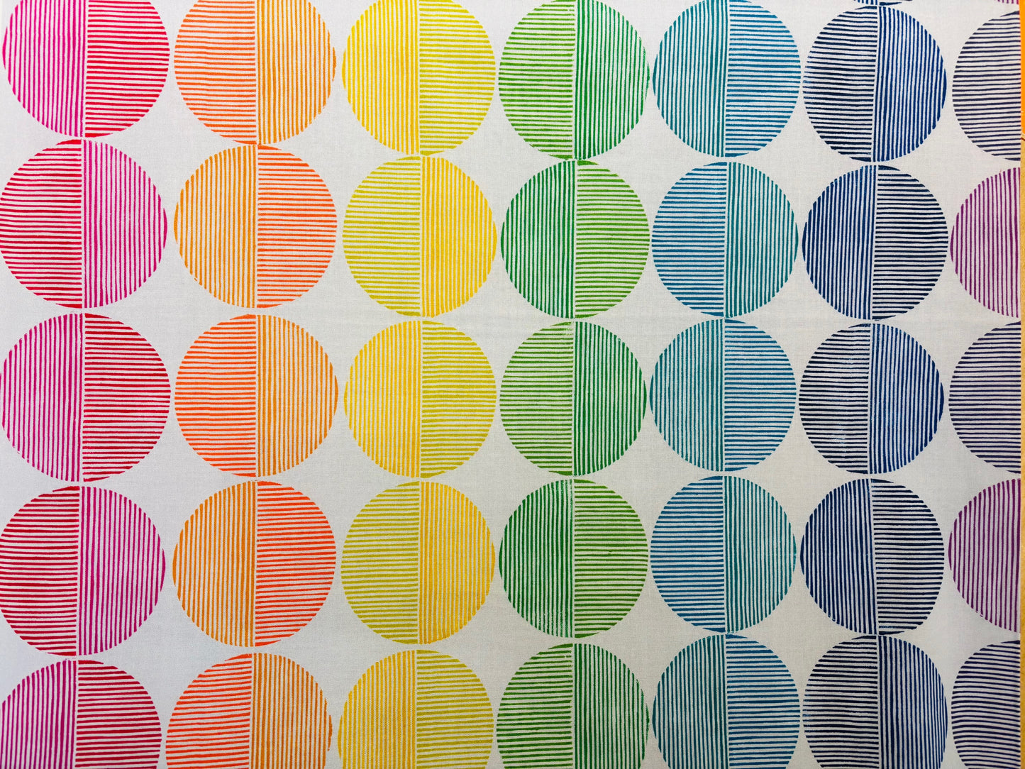 Baumwollstoff Gestreifte Punkte