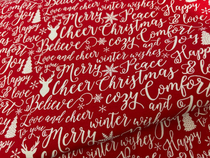 Weihnachtsstoff Merry Christmas