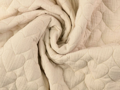 Baumwollstepp gefüttert Herzen Natur