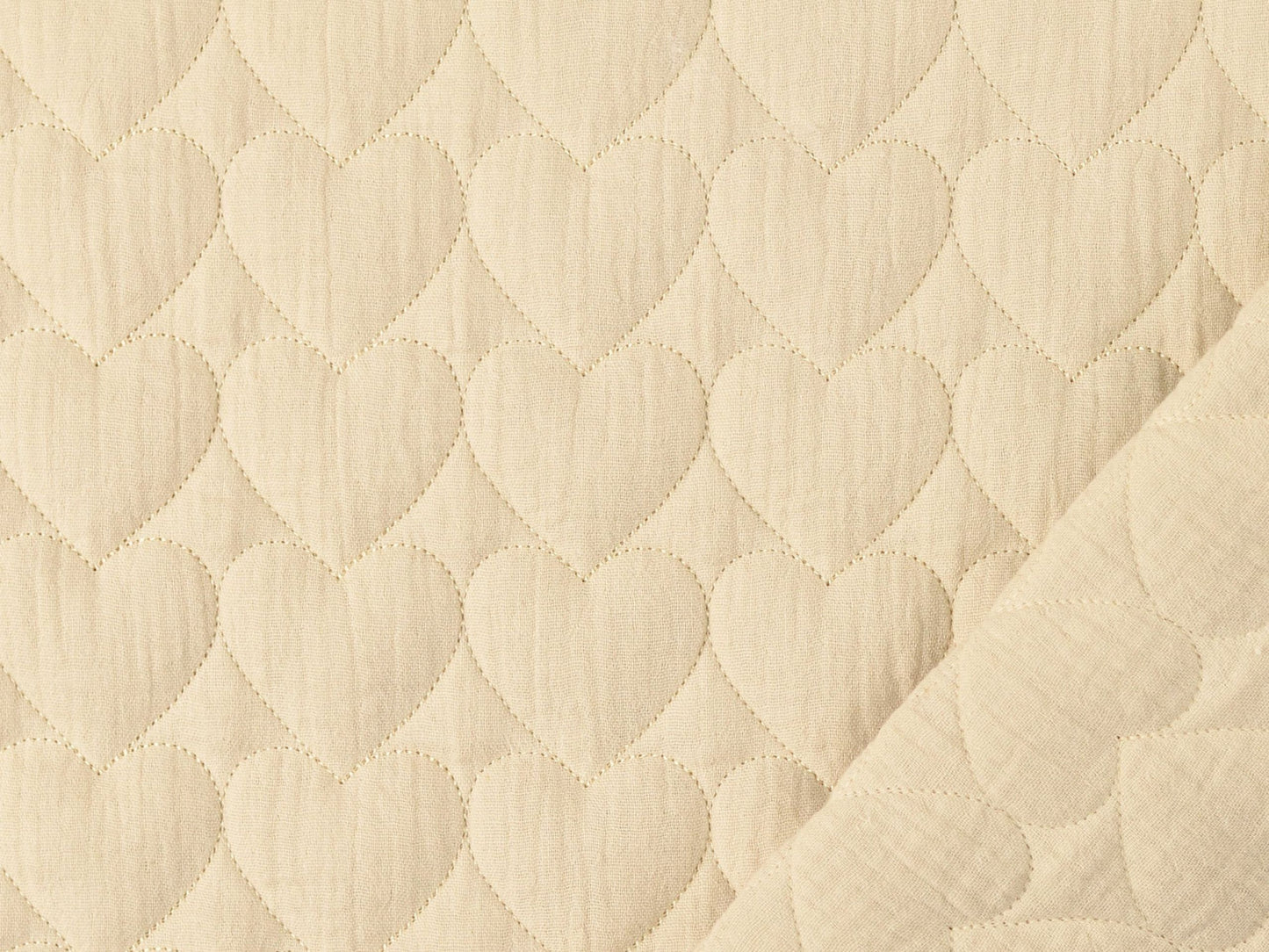 Baumwollstepp gefüttert Herzen Natur