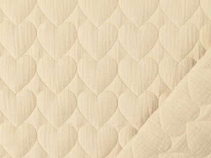 Baumwollstepp gefüttert Herzen Natur