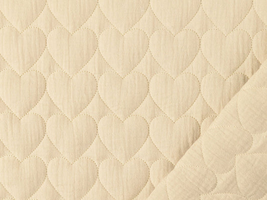 Baumwollstepp gefüttert Herzen Natur