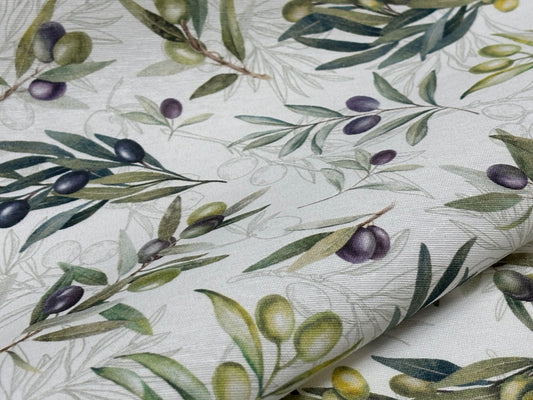 Baumwollstoff Oliven Cretonne