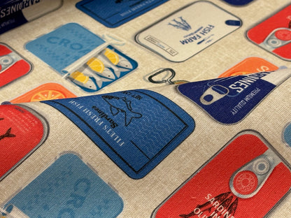 Baumwollstoff Sardinendosen