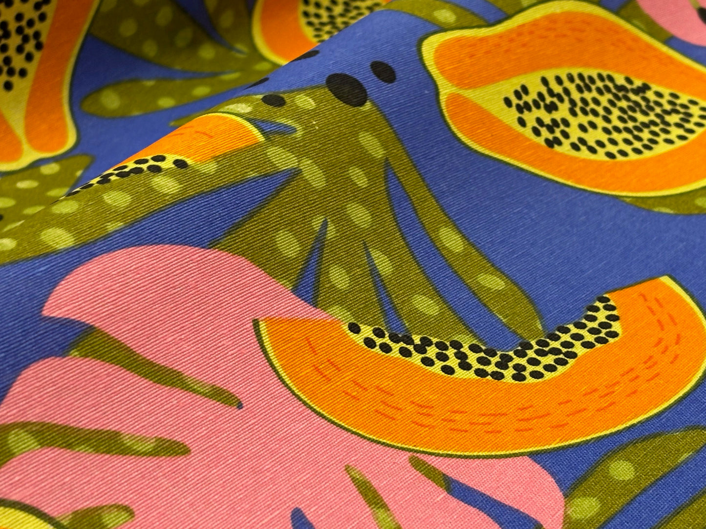 Baumwollstoff Papaya