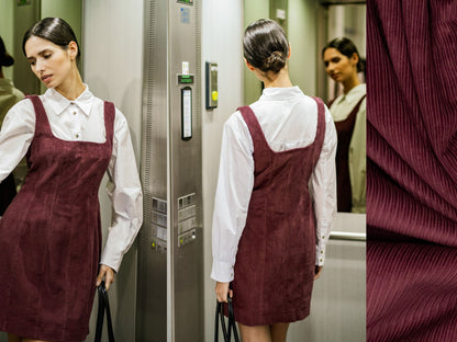 Breitcord Bordeaux High/Low Washed