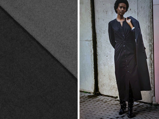 Jeansstoff Dunkelgrau Fibre Mood