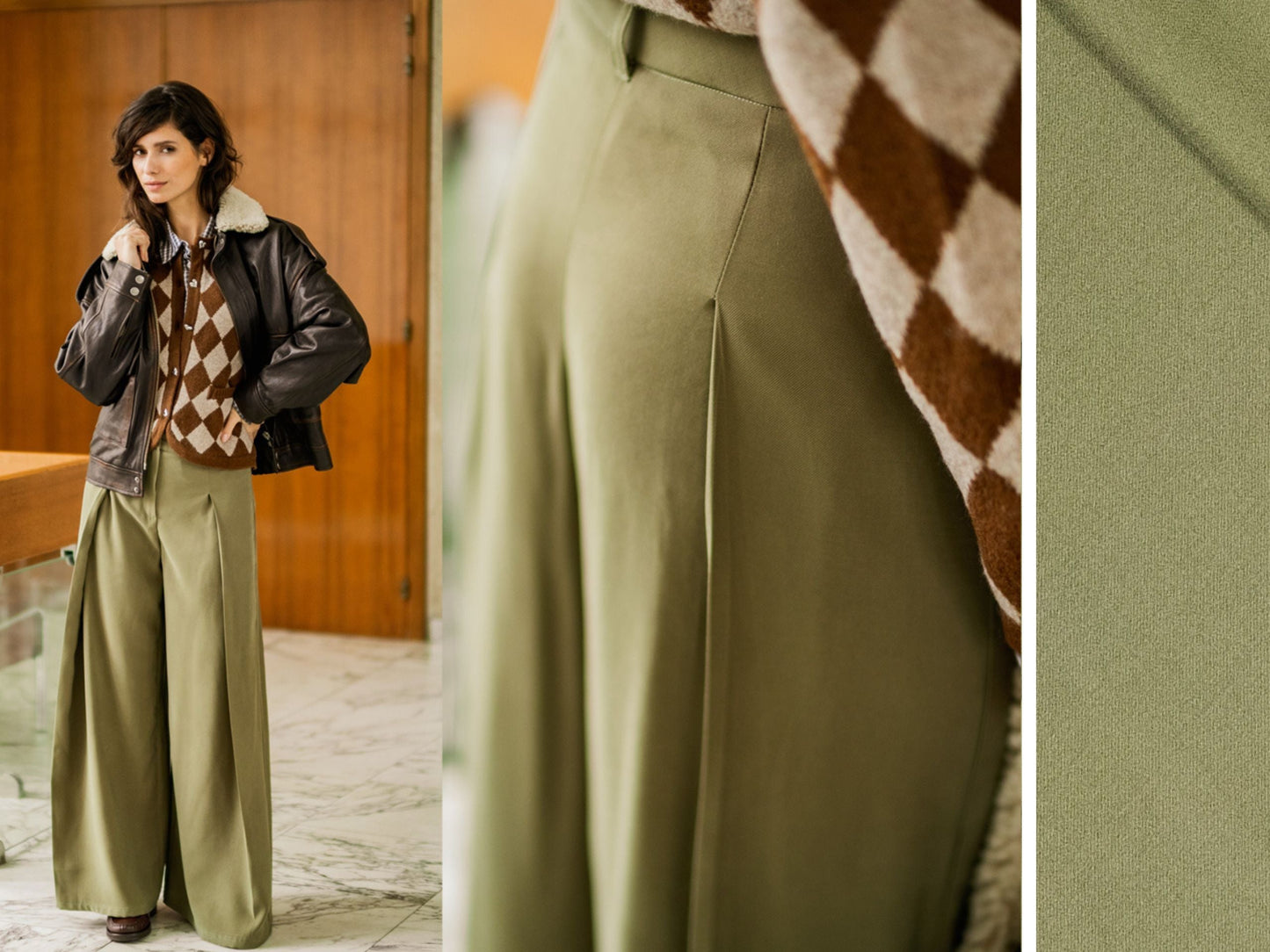 Tencel/Viskose Olive Webware