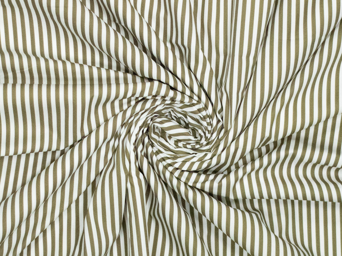 Baumwollstoff Olive/Khaki gestreift