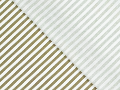 Baumwollstoff Olive/Khaki gestreift