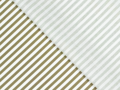 Baumwollstoff Olive/Khaki gestreift